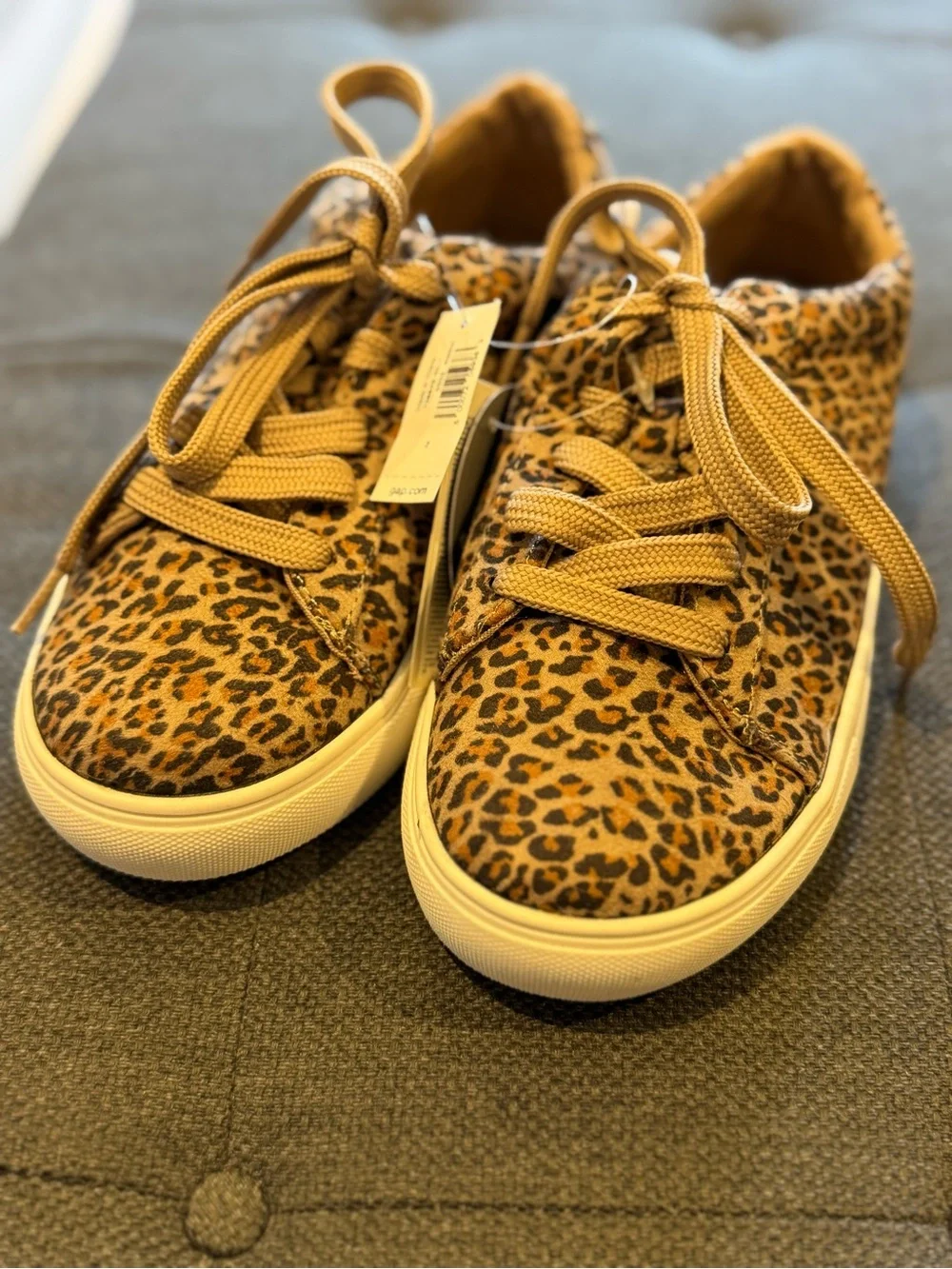 GAP Kids Leopard Print Sneakers in Tan and Black